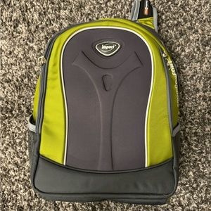 Impact ergonomic backpack with 3D spinal protection panel
